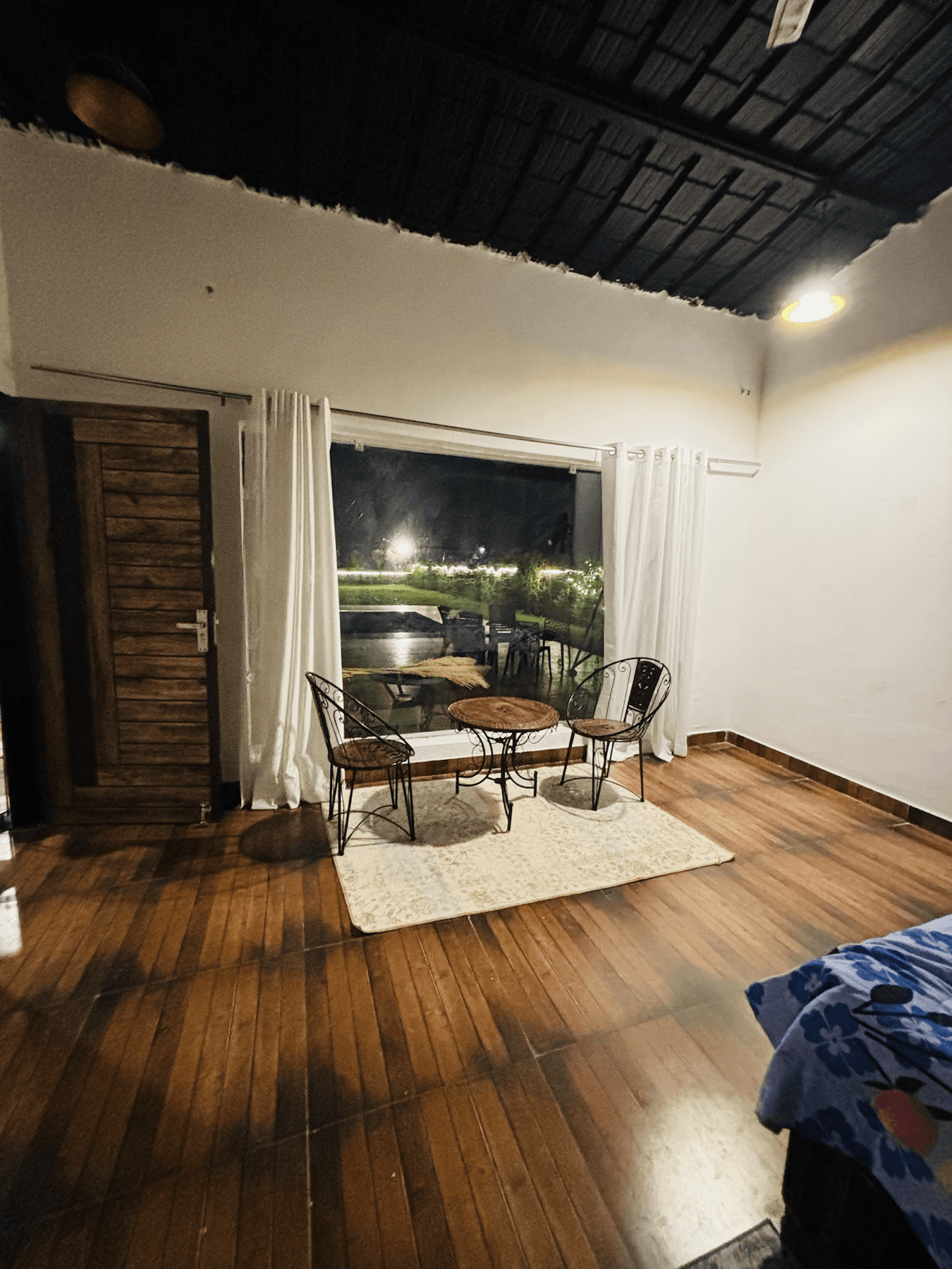 Comfortable private room with seating and decor